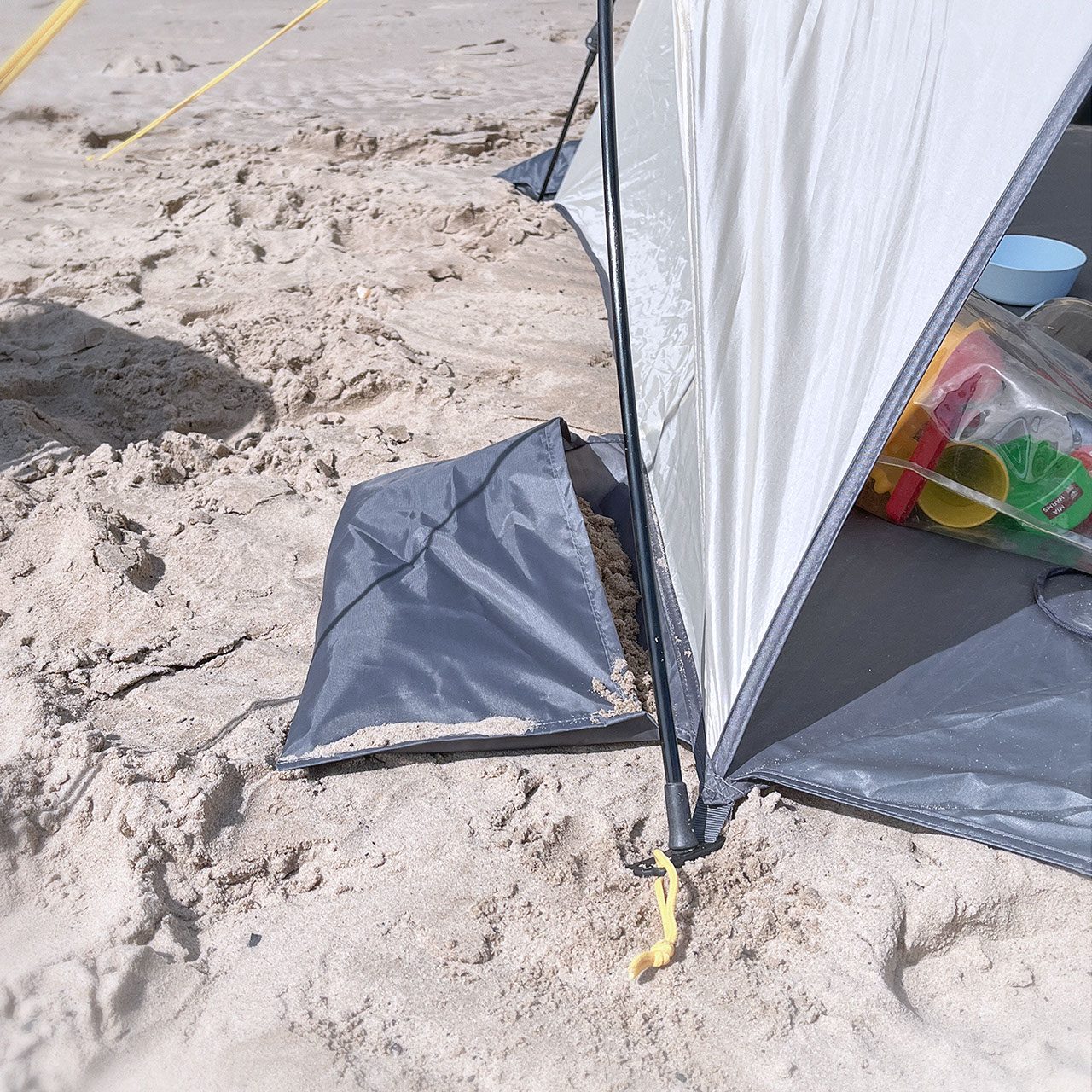 Integrierte Sandtaschen