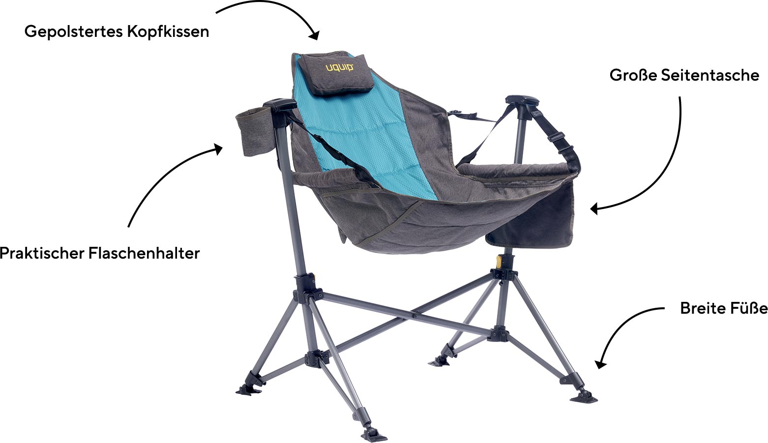uquip Rocky 2.0 faltbarer Schaukelstuhl Highlights